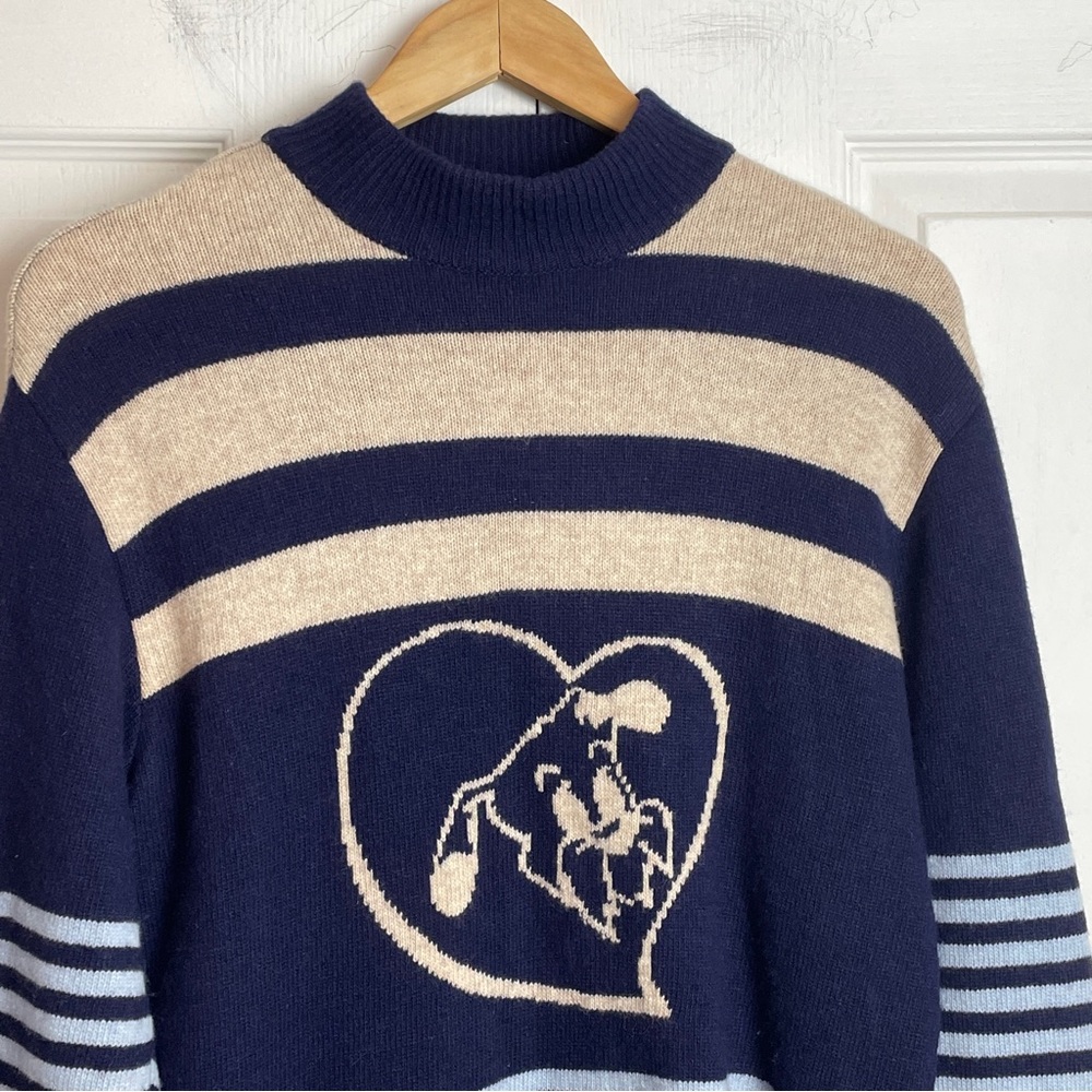Wool Knit Sweater With Dog Logo